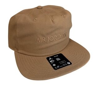 Jordan‎ Air Jordan Hat Cap Snap Back Mens One Size Brown Pro Cap Flat Bill Logo
